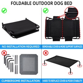 ABE Outdoor Dog Cot, Large Dog Bed, Cooling & Elevated Off Ground, Medium