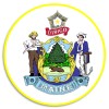 Kiwi Gifts Maine State Seal Emblem - 3 Pack Circle Stickers 3 Inch - USA America