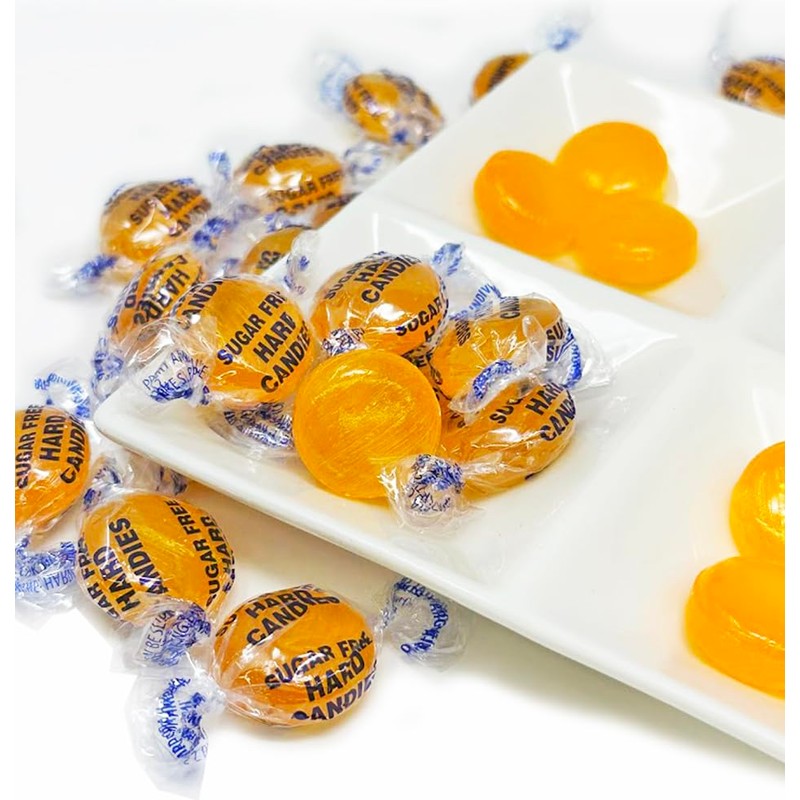 SweetGourmet Sugar-Free Butterscotch Buttons Hard Candy, 2 Pounds, Fat-Free, Gluten-Free,