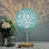 Desk Lamp Bamboo Wood USB Charging Rattan Ball Shape LED
