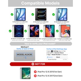 typecase typecase Touch Case with Keyboard for iPad Pro 13-inch(M4, 2024), iPad Air 13-inch(M3, 2025/M2, 2024) & iPad Pro 12.9(6th/5th/4th/3rd Gen), Trackpad, 360 Rotatable, 11-Colors Backlit, Pale Purple