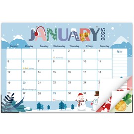 Guass Desk Calendar 2025-2026, Monthly Calendar 2025, 18-Month School Year Calendar, 2025 Jan - 2026 Jun, 17"x11.5" Large Desk Planner with Corner Protectors, Ample Blocks ＆ Notes for Home Office