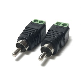 Access DIY DIY RCA Connector Audio Video Adapter Male Connector 2 Screw Terminal CCTV DY28-O2P