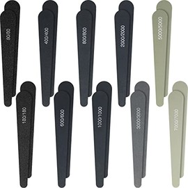 20 Pcs Honoson Sanding Sticks for Plastic Models Polishing Sticks Assorted Metal and Wood Sanding Tools Accessory for Model Craft Amateur Beginner(Low Grits Rating,Water Drop Style)