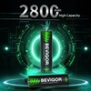 BEVIGOR AA Rechargeable Batteries 2800 mAh High Capacity 1500 Cycle,