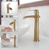 BWE Antique Brass Bathroom Vessel Sink Faucet Waterfall Spout Single