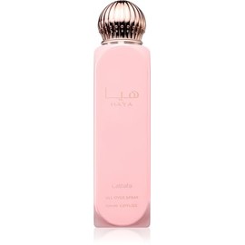 Lattafa Haya All Over Spray for Women | 150ml | Fruity Floral Body Mist with Champagne, Strawberry, Rose, Vanilla Orchid, Amber & Chestnut | Elegant & Sparkling Everyday Fragrance