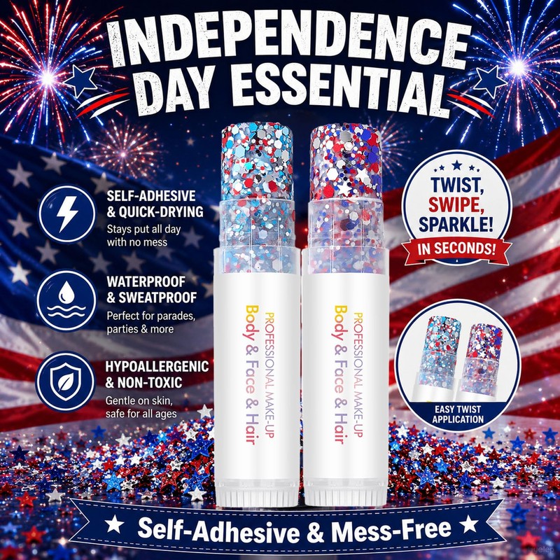 2Pcs Glitter Stick, Body & Face Glitter Stick, Body Glitter,