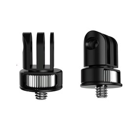 YAAAM Aluminum Alloy Tripod Mount Adapter, 1/4 Camera Screw to GoPro Compatible Standard (1/4 Screw Hole to GoPro Converter, Small 1/4 Screw Hole Conversion [Black])