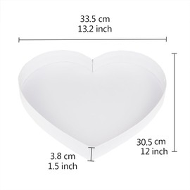 WENPACK 12" Fillable Cardboard Heart Shaped Gift Box With Window Lid Charcuterie Grazing Container (Heart)