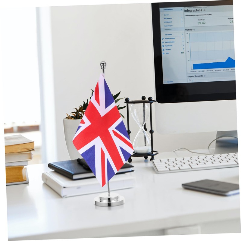 NUOBESTY Mini British Table Flag UK Table Flag British Table