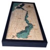 Lake Leelanau, Michigan 3-D Nautical Wood Chart, 13.5" x 31"