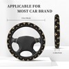 Black Fleur De Lis Steering Wheel Protective Cover Car Universal,