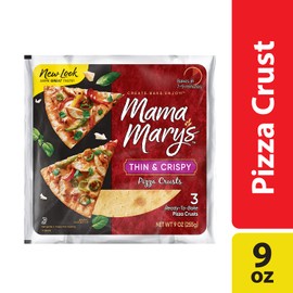 Mama Mary's Thin Pizza Crusts, 9 Ounce (Pack of 8)