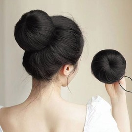 언니네 가발 똥머리 헤어망 가발(내추럴블랙) Sister's Wig Bun Hair Net Wig (Natural Black)