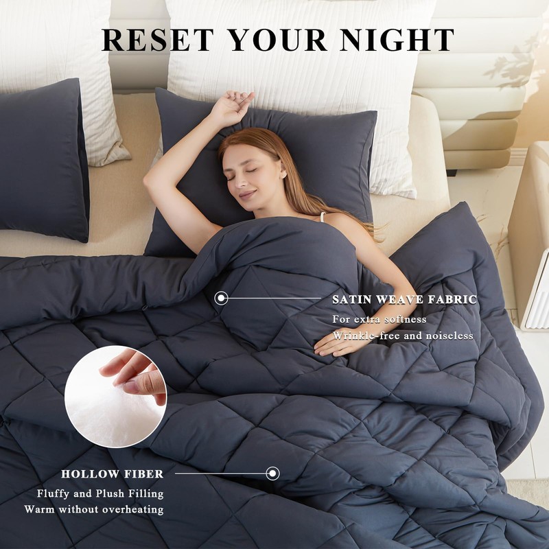 MIOTO 132x120 Alaskan King Comforter, Extra Large King Size Comforter