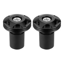 TUCKBOLD Motorcycle Handlebar End Plugs Aluminum Alloy 7/8" 22mm 32mm OD Fashionable | Front Handlebar Grip Cap Gear Balance Plug Black 2pcs