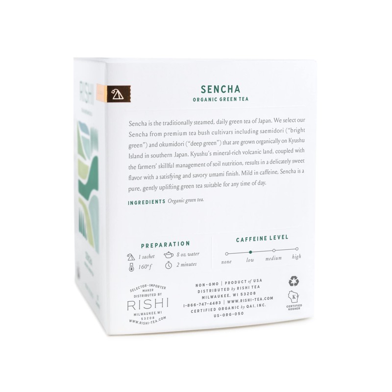 RISHI Organic Sencha Green Tea, 15 CT