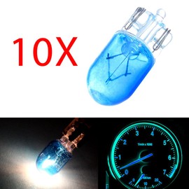 cciyu 10 pcs T10 168 194 W5W Blue Halogen Light Bulb Instrument Cluster Gauge Dash Lamp 12V 5W Replacement fit for Shippment Cost