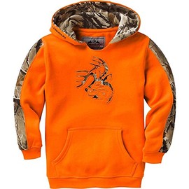 Legendary Whitetails Unisex-Child Kids Camo Outfitter Hoodie, Inferno, Medium