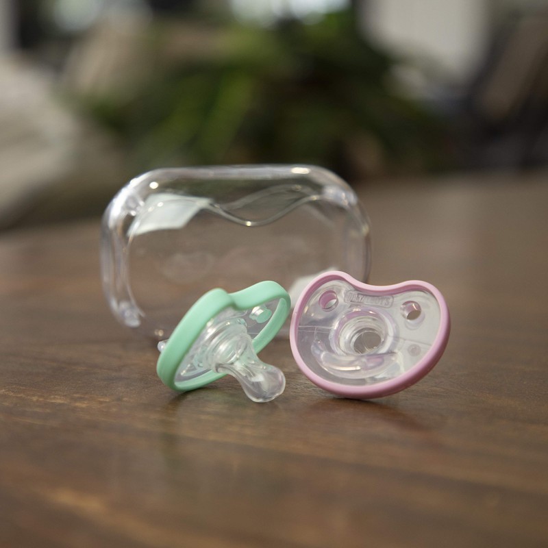 Dr. Talbot's Soft-Flex Orthodontic Pacifiers 6-12 Months, Pink/Aqua, Girl, 2