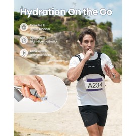Zelvot Running Vest with 1L Water Bladder, Chest Pack for Men Women