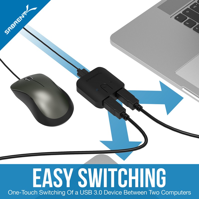 SABRENT USB 3.0 Sharing Switch for Multiple Computers and Peripherals