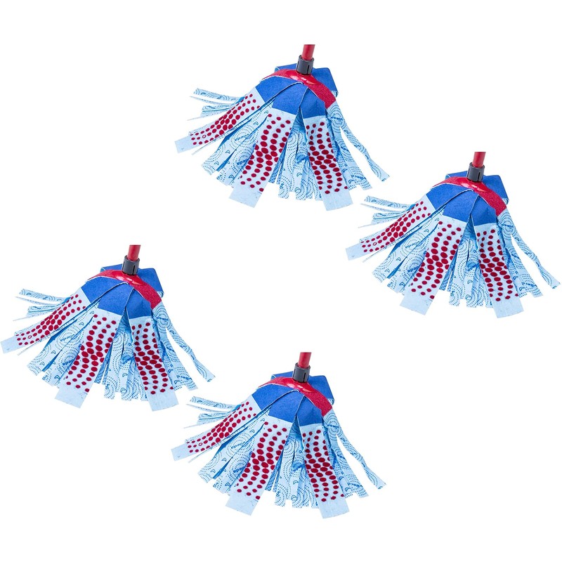 4 x Vileda Supermocio 3 Action Microfibre Mop Head Replacement