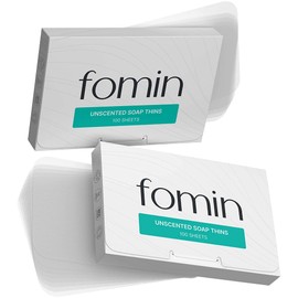 FOMIN - Antibacterial Paper Soap Sheets for Hand Washing - (200 Sheets) Unscented Portable Travel Soap Sheets, Dissolvable Camping Mini Soap, Portable Soap Sheets
