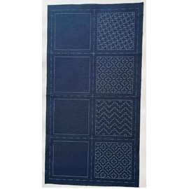 COSMO No. 98913 Sashiko Kit, Coaster Cloth, Sashimi, Navy Blue, Finished Size: Approx. 3.9 x 3.9 inches (10 x 10 cm)