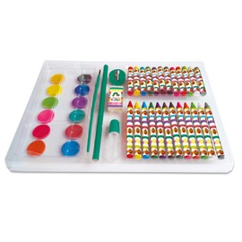 Robert Frederick The Very Hungry Caterpillar Children's 42 Piece Art Set For Ages 3 to 8 Years - Includes Paints and Crayons