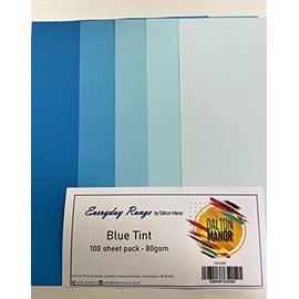 Dalton Manor A4 Coloured Paper 100 Sheets 80gsm - Blue Tint