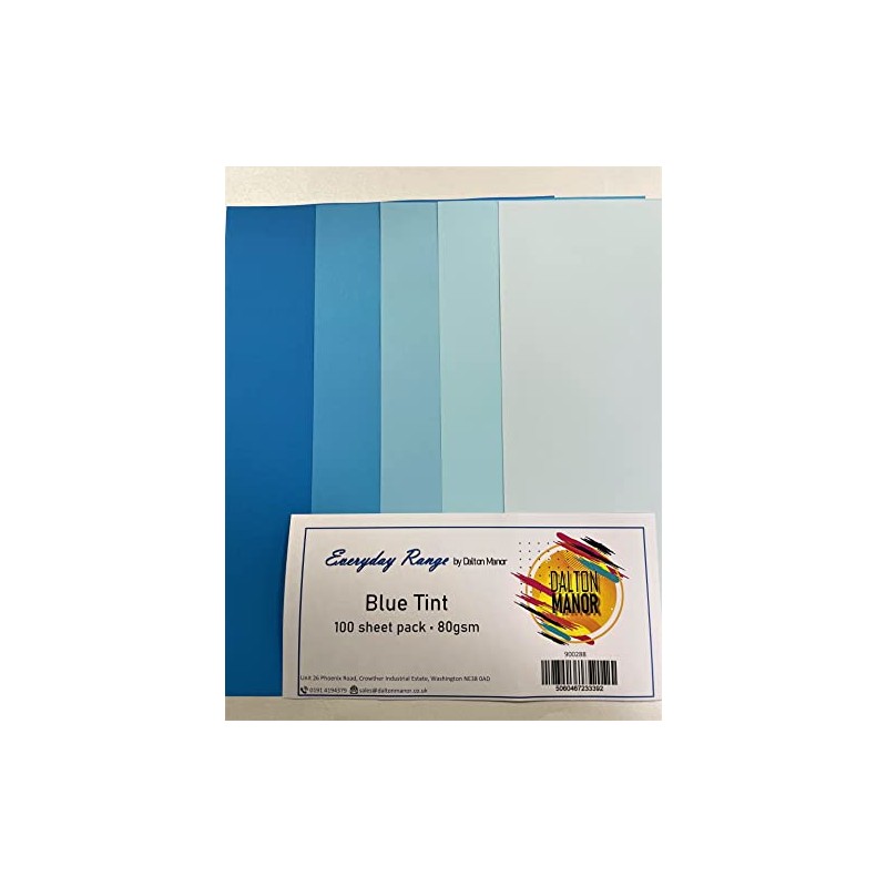 Dalton Manor A4 Coloured Paper 100 Sheets 80gsm - Blue