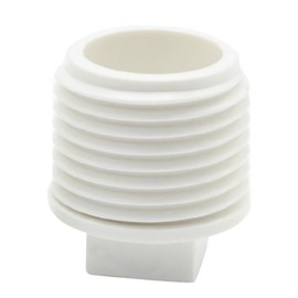 ZUDKSUY 1/2" NPT Male PVC Cleanout Plug, 20Pcs Threaded Pipe End Cap, White Male Plug Pipe Fitting for Domestic or Industrial, Plumbing Water Lines, Drain Systems