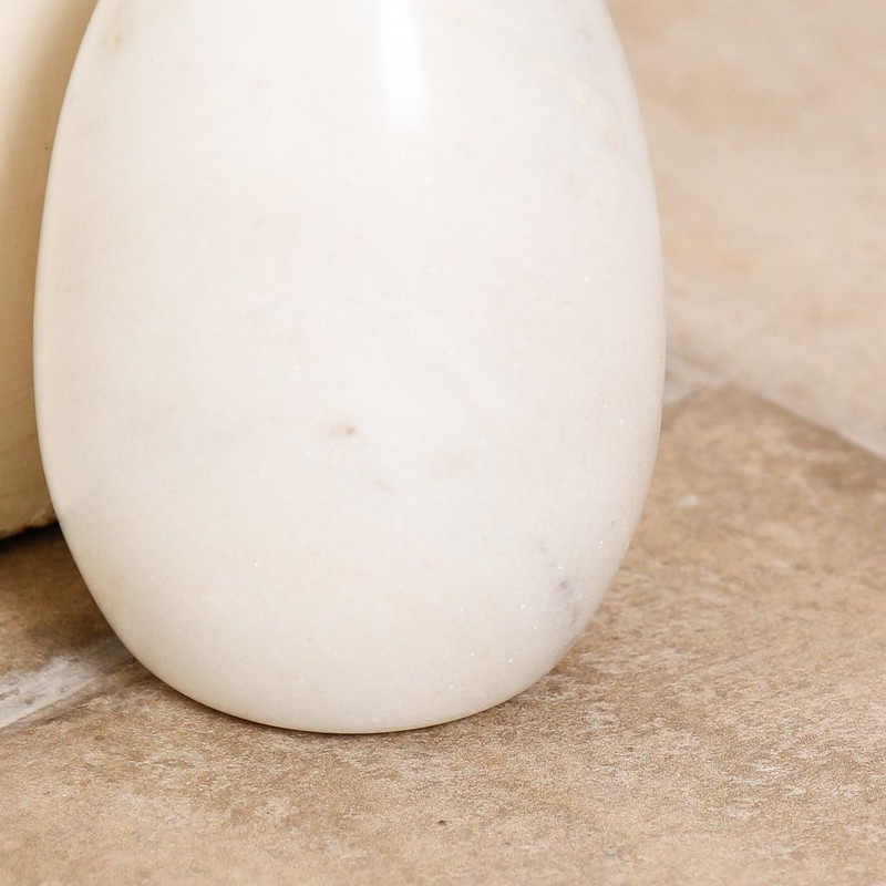 White Marble Doorstop Heavy Duty Non-Scratch 1.75kg Door Stop for