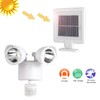 Outdoor Waterproof Double Lamp Head 22 LED Solar Power PIR