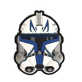 Captain Rex Clone Helmet Morale PVC Rubber Patch 76 mm with Hook Velcro Cosplay Fan 501