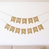 Umrah Mubarak Hessian Banner – Rustic Burlap Flag Bunting for