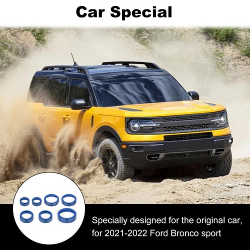 AuTK for Bronco Sport Trim Rings, AC Headlight Tune Gear