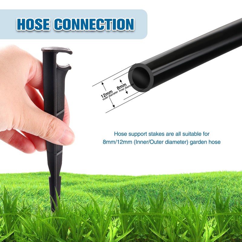 VooGenzek 30 pieces 8/12 mm micro drip pipe holder, irrigation