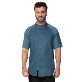 Chef Works Men's Varkala Chef's Coat, Trace Of Paradise, M