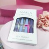 Medium Coffin Acrylic Full Cover False Nails Purple Flower Press