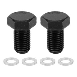 RATCHROLL 1 Set Universal Oil Drain Plug Anti Leakage 1.06" Height Oil Pan Drain Bolt Screw Thread Repair with Gasket Black Steel Aluminum M12x1.5
