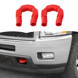 RT-TCZ Tow Hook Covers Bumper Tow Hook Covers Protector Cover Exterior Accessories for Chevy Silverado 2007-2013 (Red)