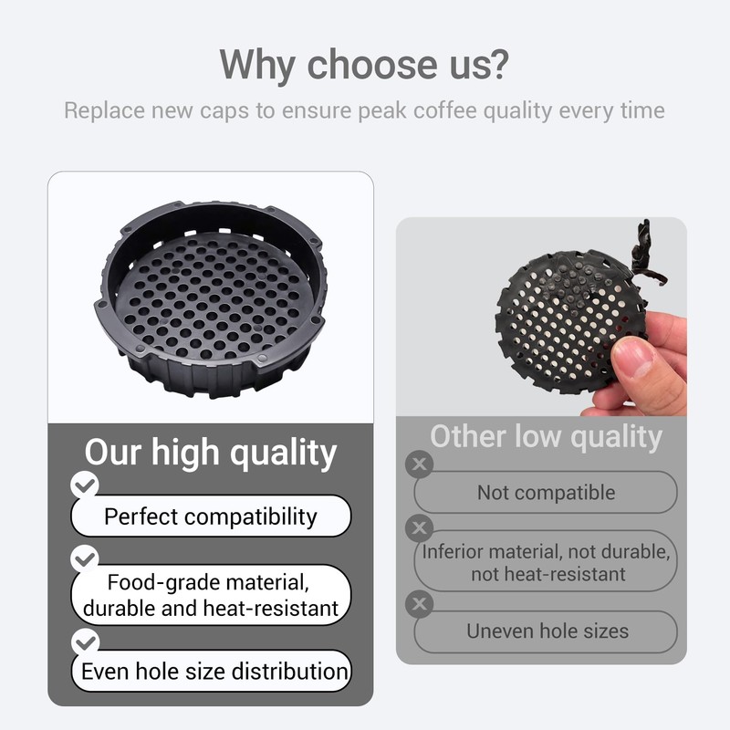 Hufopik 2 Pcs Replacement Filter Cap, Compatible with AeroPress Coffee