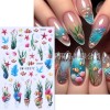 Unbranded 2Pcs Set Nail Stickers Clownfish Seaweed Starfish Ocean Peel