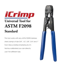 iCrimp PEX Clamp Cinch Tool for 3/8-inch to 1-inch Stainless Steel Clamps meet ASTM F2098 Standard with Pex Pipe Cutter