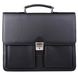 Jack&Chris Mens New PU Leather Attache Briefcase Traditional Messenger Lawyer Bag, MBYX015