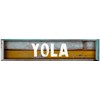 YOLA Rectangle Painted Wood Look Decal Bumper Sticker for use