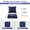 IPYNBAP 24x24x5.75 Inch Patio Cushion Covers for Deep Seat and